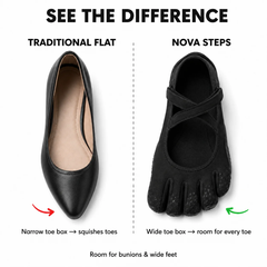 Classic FiveFingers Ballet Flats, Split Toe Design,Breathable Barefoot Comfort