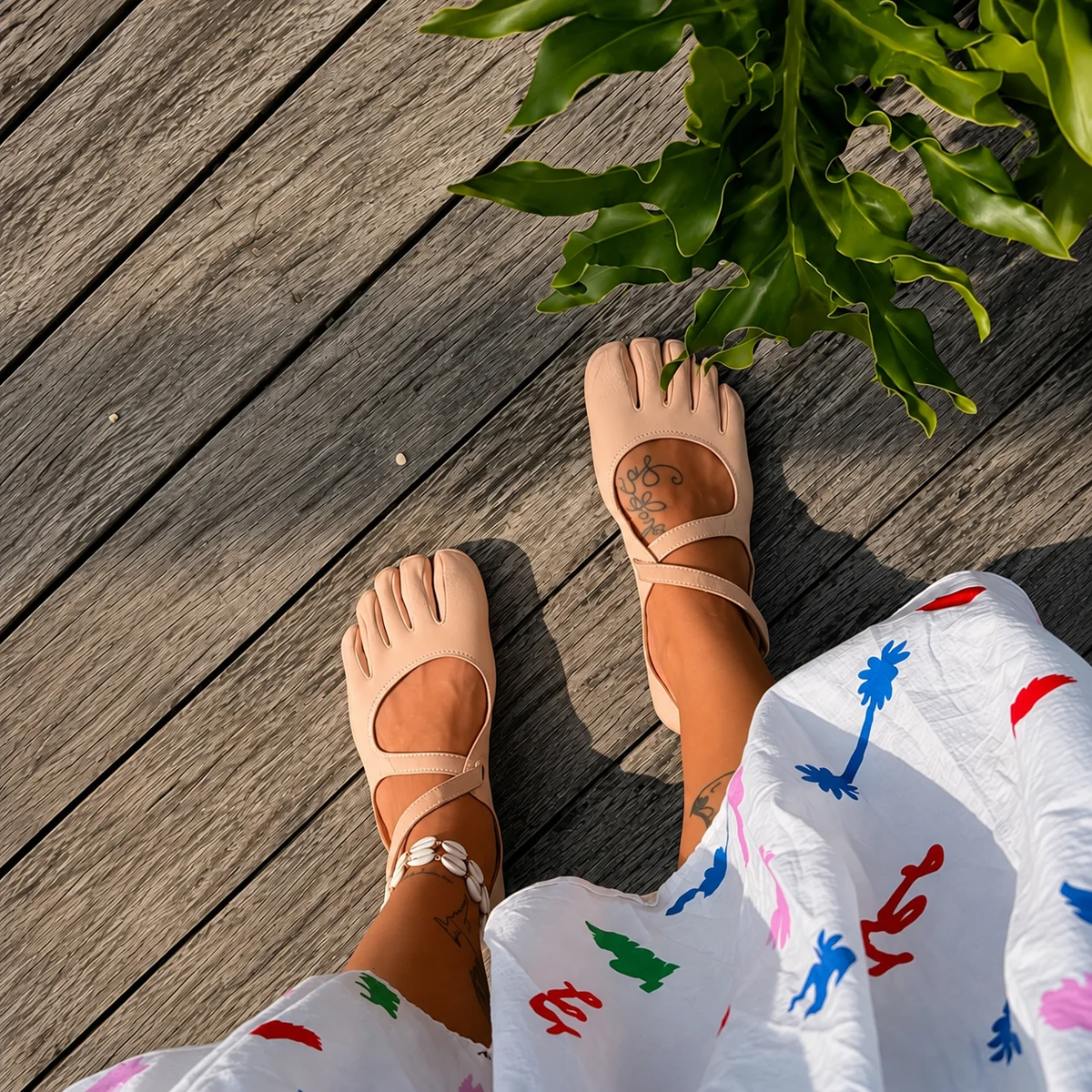 Classic FiveFingers Ballet Flats, Split Toe Design,Breathable Barefoot Comfort