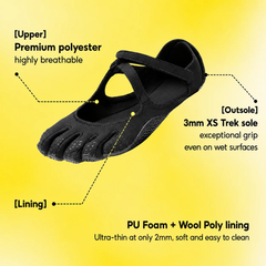 Classic FiveFingers Ballet Flats, Split Toe Design,Breathable Barefoot Comfort