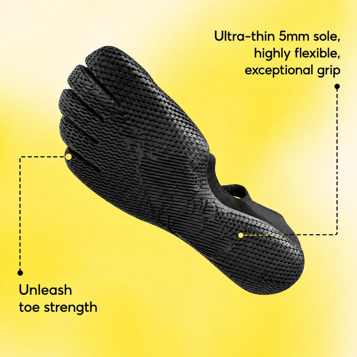 Classic FiveFingers Ballet Flats, Split Toe Design,Breathable Barefoot Comfort