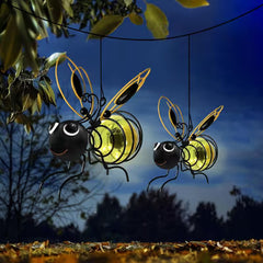 Outdoor Hanging Solar Bee Light - Perfect gift for plant lovers moms or literally anyone who smiles